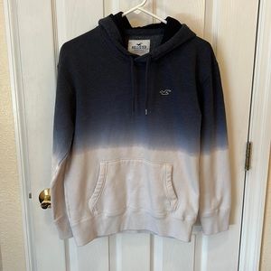 Hollister men’s blue and white hoodie size small